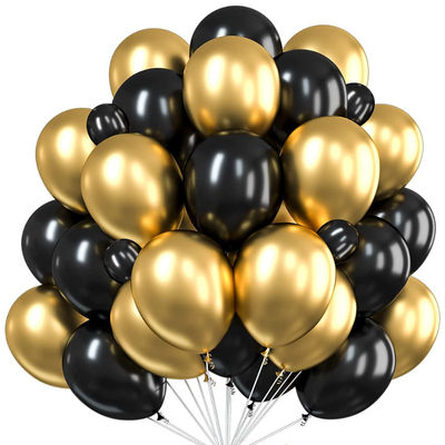 Let's Vybe Balloon Black & Golden