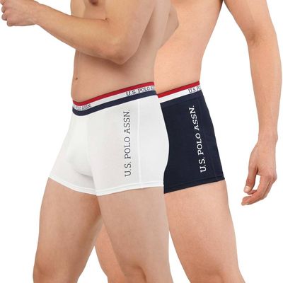 U.S. Polo Assn. | Underwear Pack of 2 | M | Trunks | ET002 | Navy and White