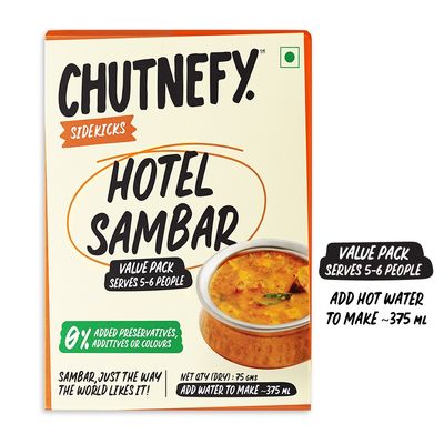 Chutnefy Hotel Sambar - Ready-To-Eat Value Pack | 0% Additive-Colours-Preservatives