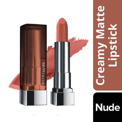 Maybelline New York Color Sensational Creamy Matte Lipstick - Nude Nuance | Hydrating