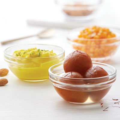 Borosil Stackable Bowl Set (150 ml)| Borosilicate Glass | Microwave & Dishwasher Safe