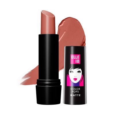 Elle 18 Color Pop Matte Lipstick - Quick Drying | Highly Pigmented | With Vitamin E - Rose Nude