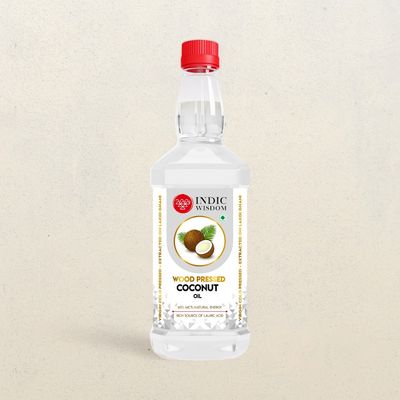 Indic Wisdom Wood Pressed Virgin Coconut Oil | Cold Pressed - Extracted on Wooden Churner