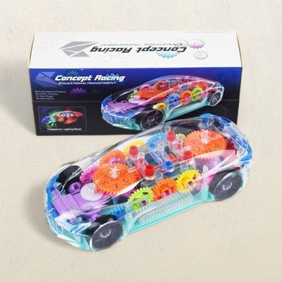 Rotating Transparent Toy, Flashing Lights, Kids' Toy, Interactive Play, Colorful Lights, Battery Operated, Fun for Children, Educational Toy, Motor Skills Development.
