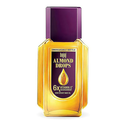 Bajaj Almond Drops Hair Oil with 2x Hairfall Reduction and  6x Vitamin E & Almond Oil