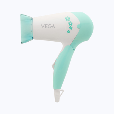 VEGA Insta Glam Foldable 1000 Watts Hair Dryer With 2 Heat & Speed Settings, Vhdh-20N