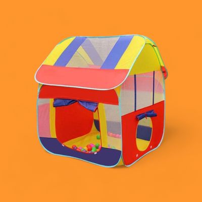 Toyshine Foldable Children's Tent House - Indoor & Outdoor Playhouse in Multicolour