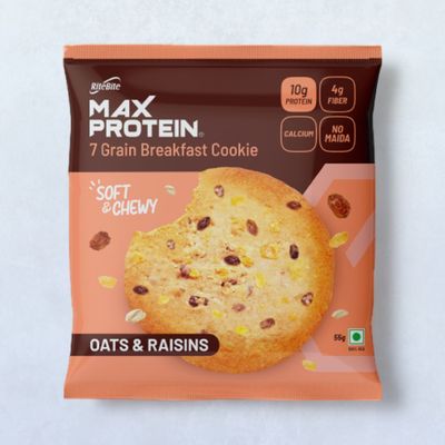 Ritebite Max Protein Cookie Oats & Raisins, No Maida Multigrain Premium Biscuit Cookies