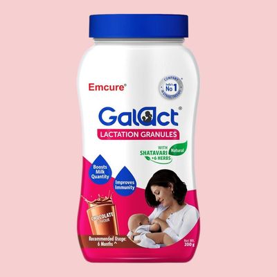 Galact Lactation Granules | Boost Breast Milk Naturally | Chocolate | Shatavari + 6 Natural Herbs