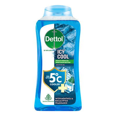 Dettol Icy Cool Body Wash and Shower Gel Bottle with Salicylic Acid for Men | Long Lasting Freshness