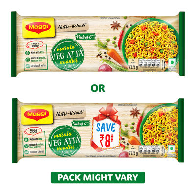 Maggi Nutri-Licious Veg Atta Masala Noodles