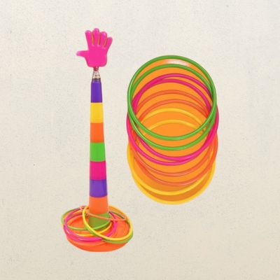Toyshine 2-in-1 Ring Toss Game | Shape Sorter & Aim & Strike Fun - Multicolour