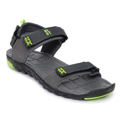 Paragon Blot Men'S Grey & Neon Green Sandals | UK 10