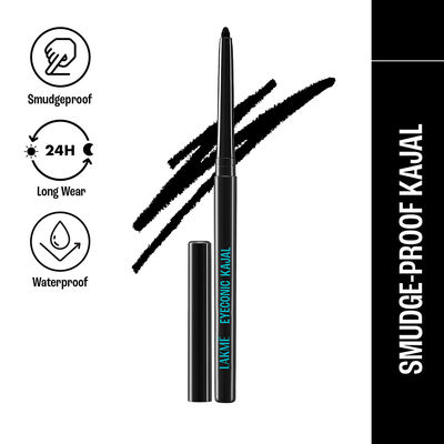 Lakme 9 to 5 Eyeconic Kajal, Smudgeproof, Waterproof, lasts upto 24 Hrs, Black