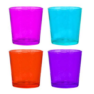 BAY6 Colored Glass Votive Set - 2 Inch | 4pc - Assorted
