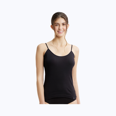 Jockey Women's Solid Super Combed Cotton Camisole | Black - M
