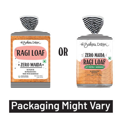 The Baker's Dozen Ragi Bread - Zero Maida No Palm Oil No preservative 100% Wholewheat