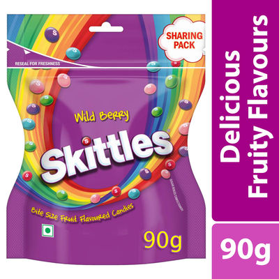 Skittles Wildberry Bite-Size Fruit Flavoured Candy Pouch