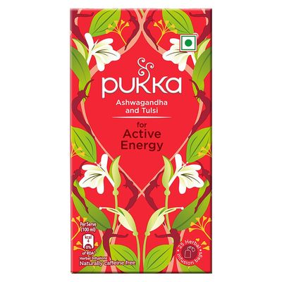 Pukka Ashwagandha And Tulsi For Active Energy | 25 Infusion Tea Bags