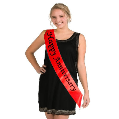 Let's Vybe Happy Anniversary Sash - Assorted