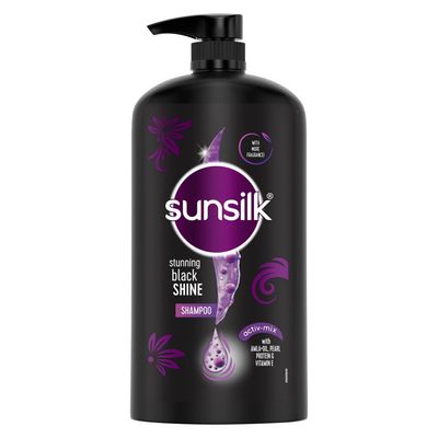 Sunsilk Black Shine, Shampoo For Shiny, Moisturised & Fuller Hair