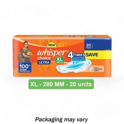 Whisper Choice Ultra XL Sanitary Pads