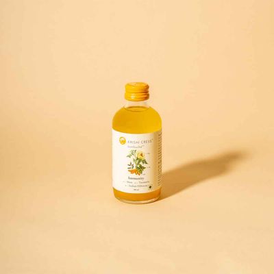 Krishi Cress Immunity Mint, Turmeric & Indian Hibiscus Glass Bottle Kombucha