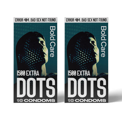 Bold Care Extra Dotted Condom - 1500 Raised Dots 10 pc X 2 Combo