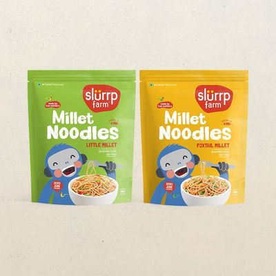 Slurrp Farm No Maida, Not Fried No Msg Noodles - Little Millet(192gms) & Slurrp Farm No Maida Not Fried Foxtail Millet Noodles(192gms) Combo
