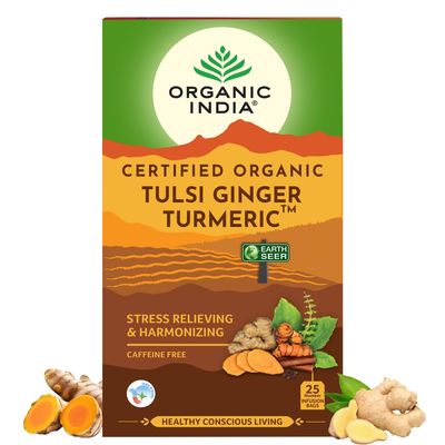 Organic India Tulsi Ginger Turmeric Herbal Tea