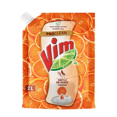 Vim Proclean Dishwash Liquid, Tangerine