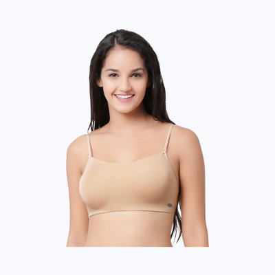 Enamor Women's A022 Full Coverage Comfort Cami Cotton Bra | Non Padded | Wirefree | Skin - XL