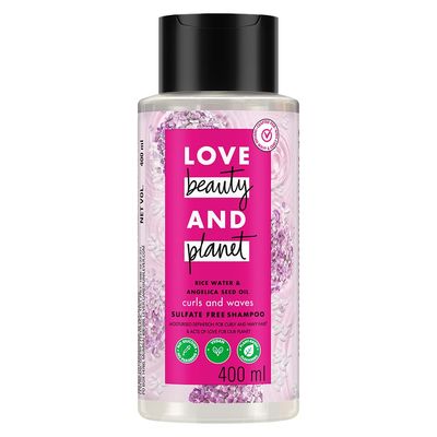 Love Beauty And Planet Rice Water & Angelica Seed Oil Silicone Free Shampoo For Curly & Wavy Hair-