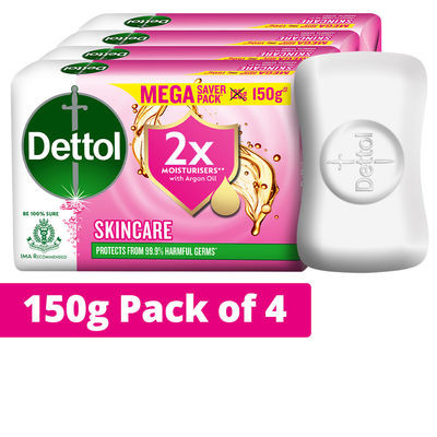 Dettol Skincare Moisturizing Beauty Bathing Soap Bar with Argan Oil For Softer Skin