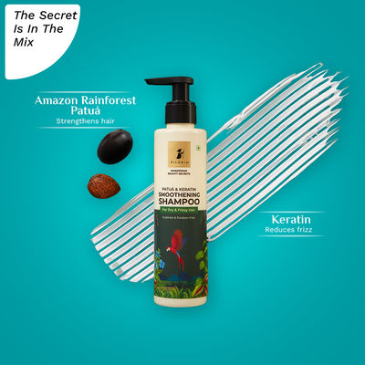 Pilgrim Patua & Keratin Hair Smoothening Shampoo For Dry & Frizzy Hair