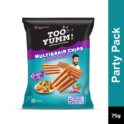Too Yumm! Dahi Papdi Chaat Multigrain Chips | Protein Snack For Movies, Games, Parties & More