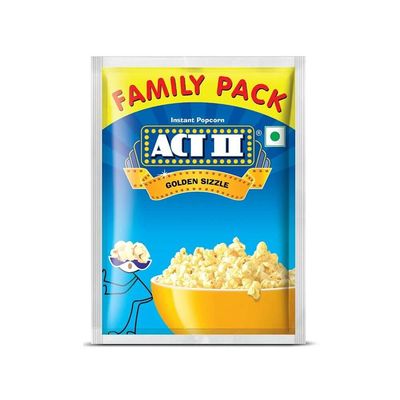 ACT II Instant Popcorn - Golden Sizzle, Family Pack, Hot & Fresh in 3 mins