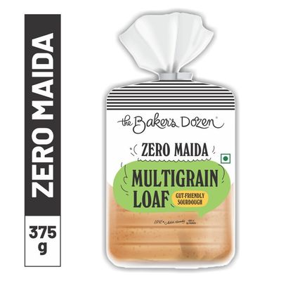 The Baker's Dozen Zero Maida Multigrain Bread - No Palm Oil No Preservative 100% Wholewheat