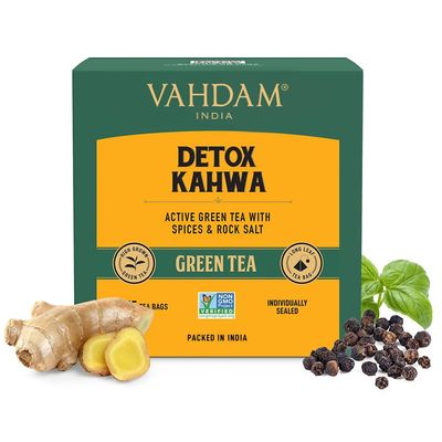 Vahdam Detox Kahwa Green Tea With Spices And Rock Salt