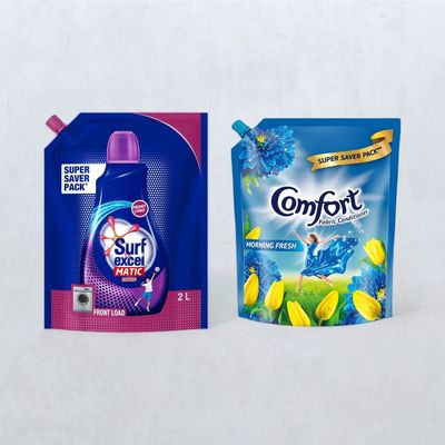 Surf Excel Matic Front Load Liquid Detergent(2l) & Comfort After Wash Morning Fresh Fabric Conditioner (2l) Combo