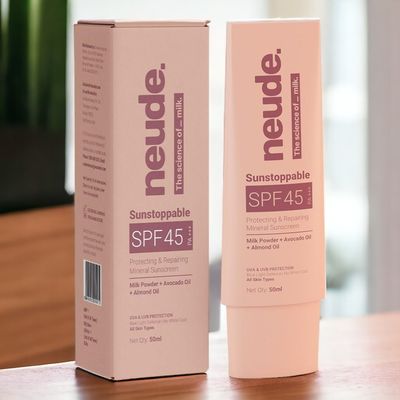 Neude Spf45 Pa+++ Moisturizing Mineral 3-In-1 Sunscreen | Tan Prevention, No White Cast 50 Ml