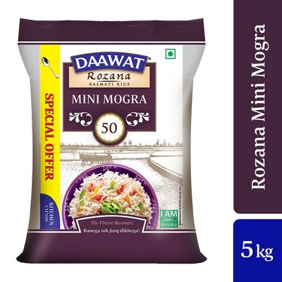 Daawat Rozana Mini Mogra Broken Basmati Rice | Polished