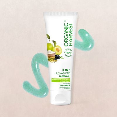 Organic Harvest 3 In 1 Premium Face Wash For Oily Skin Cleanser For Women