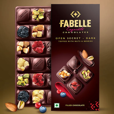 Fabelle Open Secret Dark Chocolate Bar With Exotic Nuts & Berries