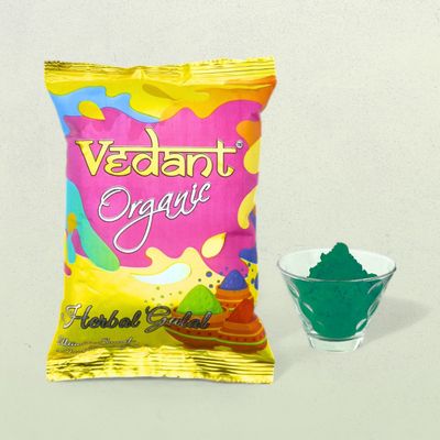 Vedant Organic Holi Gulal - Green | 100 g