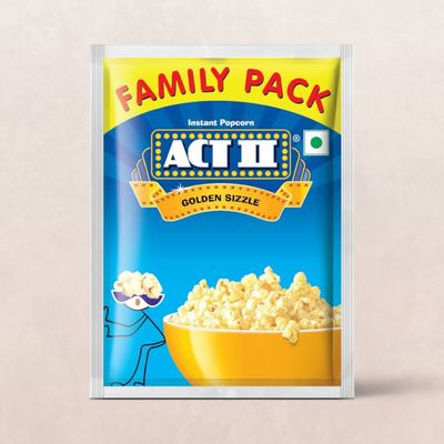 ACT II Instant Popcorn - Golden Sizzle, Family Pack, Hot & Fresh in 3 mins