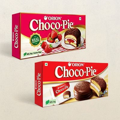 Orion Choco Pie(168gms) & Strawberry Choco Pie(168gms) Combo