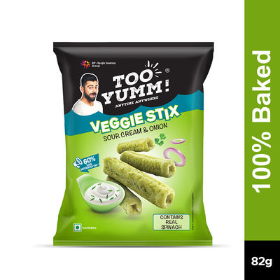 Too Yumm! Sour Cream & Onion Veggie Stix | Munching Snack | On-the-Go Munchies