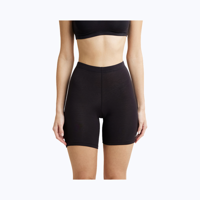 Jockey 1529 Women's Super Combed Cotton Mid Waist Shorties|Concealed Waistband | Black-M