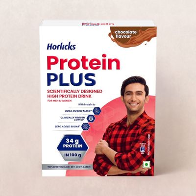 Horlicks Protein Plus Chocolate Drink Mix (Carton)